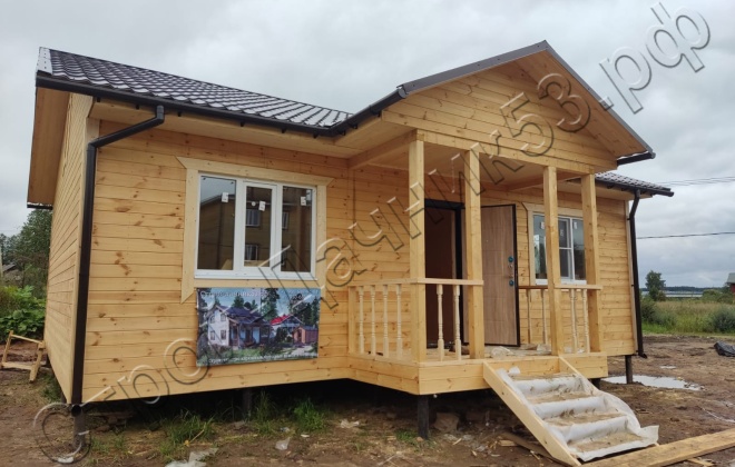 4 Каркасно-щитовой дом  Д-3, 9х8.5м, 67.5  М², Тверская область, Калязинский район, деревня Ярославищи. (7)